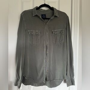 Olive Green Button Down Shirt
